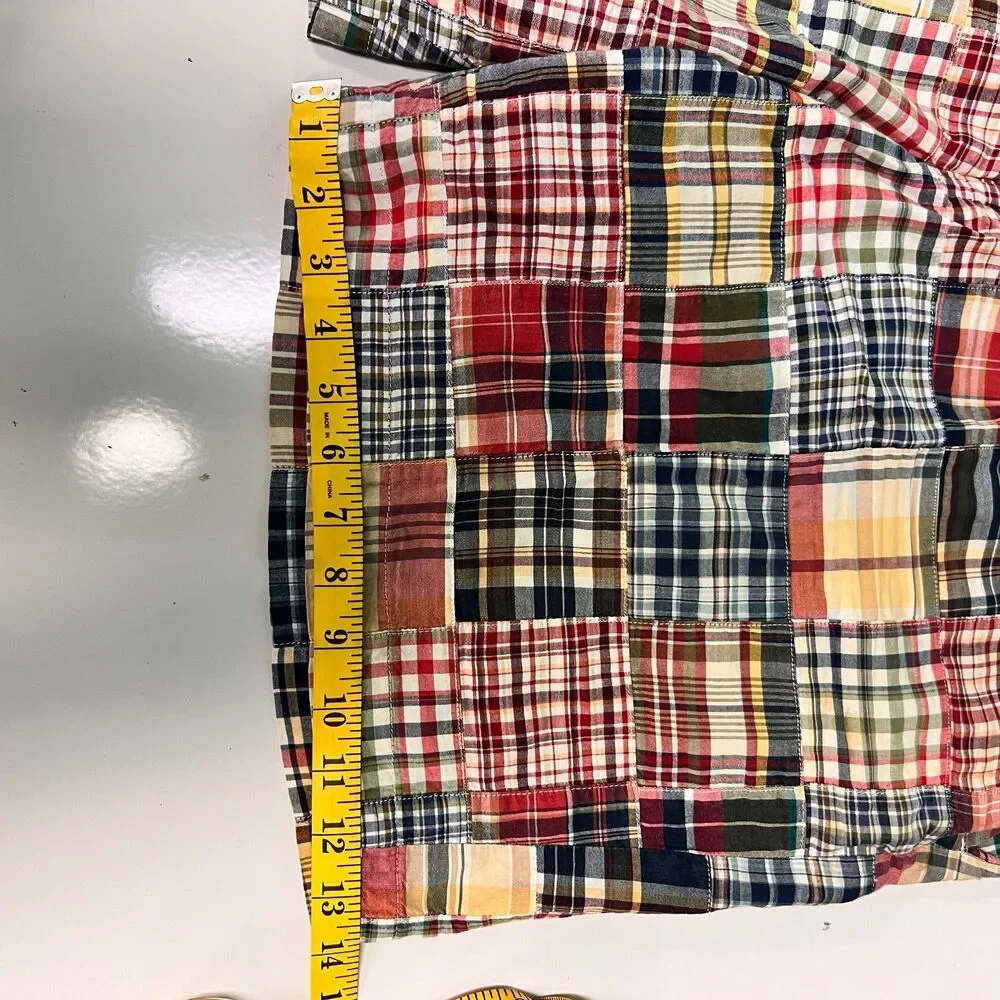 Brooks Brothers 346 Mens Shorts 42 Madras Patchwork Plaid 100% Cotton 8